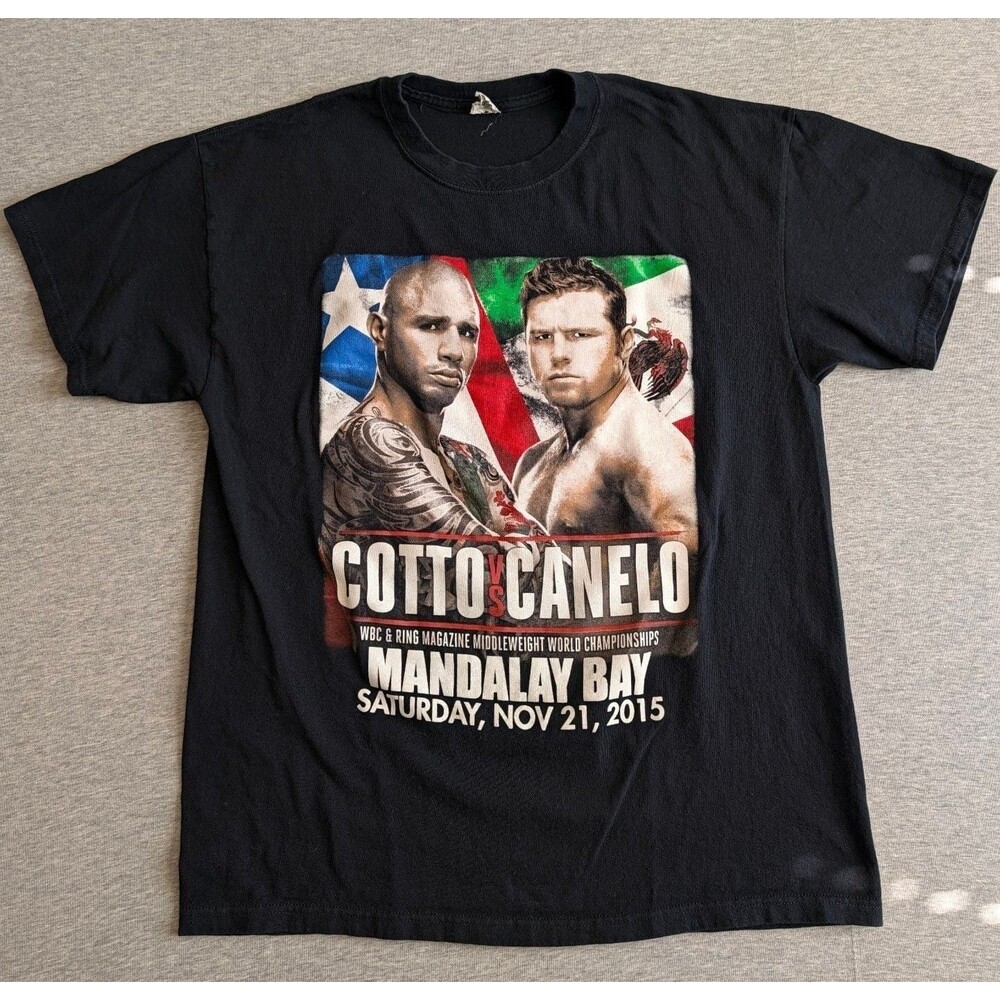 Cotto Vs Canelo 2015 Mandalay Bay Boxing T-Shirt Black large